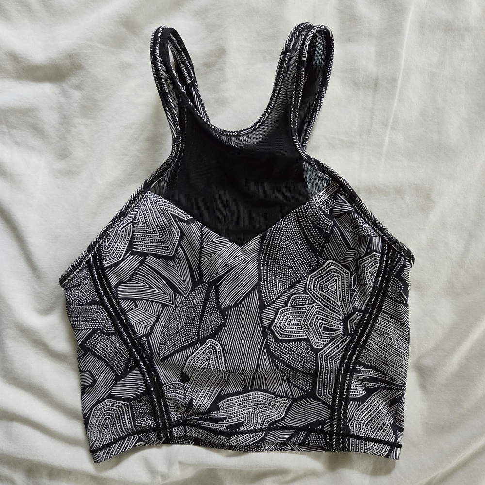 Lululemon mesh high neck longline sports bra